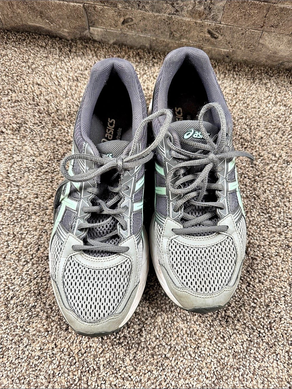 ASICS GEL-Contend 4 Women's Athletic Shoes Gray & Green US 11 guc